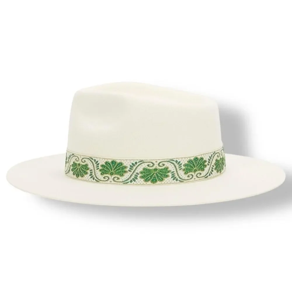 Lack of Color Beverly Ivory 100% Wool Wide Brimmed Fedora Hat Size Medium NWT